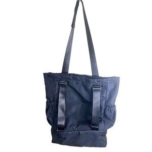 Beyond Yoga Black Convertible Gym Bag Zippered Compartment Drawstring